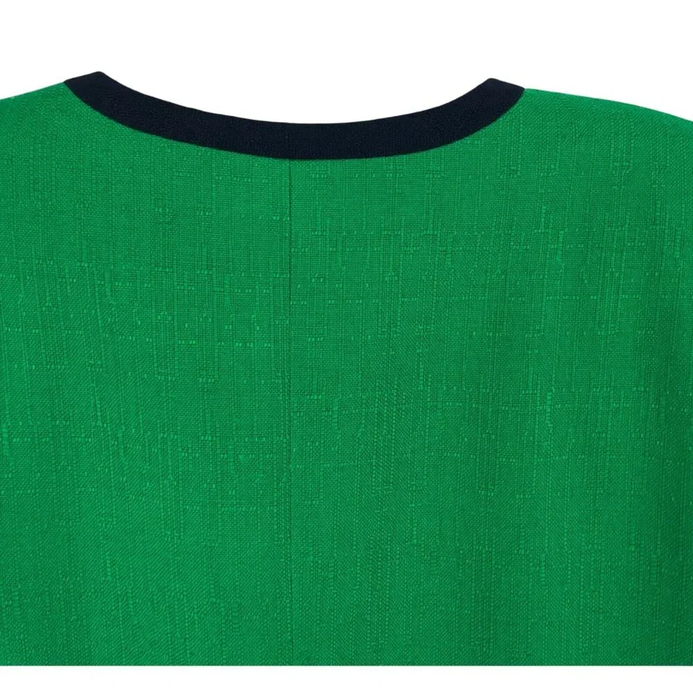 Kasper Skirt Suit 2 Piece Set Womens Size Petite 6P Green/Navy Blue - Picture 7 of 16